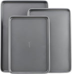 GoodCook Everyday Nonstick Baking Sheet Set, 3 Pack Includes Small Medium and by GoodCook