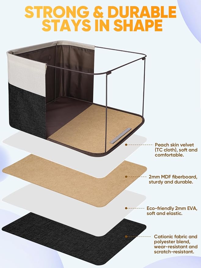 BALEINE 3 Pack Fabric Closet Storage Bins - Image 3