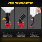18-Piece No Spill Engine Oil Funnel Kit, 1.59QT/ 1.5L Automotive Coolant Funnel - Image 4
