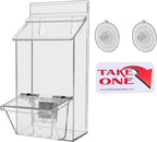 Outdoor Brochure Holder Card Box and Suction Cups and Lid Window Mount Holds 4" by MarketingHolders