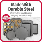 GoodCook Everyday 7-Piece Non-Stick Bakeware Set – 2 Cookie Sheet Pans - Image 4