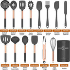 Silicone Cooking Utensil Set, Umite Chef Kitchen Utensils 15pcs Cooking - Image 2