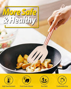 Pack of 4 Silicone Cooking Utensils Set, Non Stick Large Solid Spatulas - Image 4