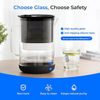 Waterdrop PT-09BL 10-Cup Large Glass Water Filter Pitcher, Eco-Friendly - Image 2