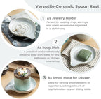 LAUCHUH Spoon Rest, Large Ceramic Spoon Holder - Image 3