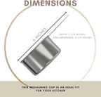 1 Cup Stainless Steel Measuring Cup | Sturdy Metal 250 ml | 240 cc | 8 oz | - Image 3