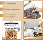 PRAKI Cereal Containers Storage Set, Measuring Cup & Marker - Image 3