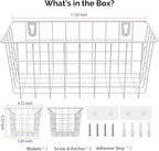 MaraFansie Hanging Wire Baskets Kitchen Storage Basket Adhesive and Screws - Image 7