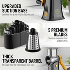 Zulay Kitchen Rotary Cheese Grater 5 Blade Cheese Shredder - Image 7
