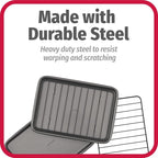 GoodCook Set of 2 Nonstick Steel 9" x 6" Toaster Oven Mini Baking Sheets - Image 6