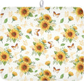 Sunflower Dish Drying Mat for Kitchen Counter Summer Yellow Floral Microfiber by Unknown