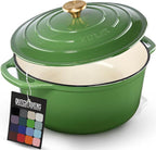 Zulay Kitchen 5 Quart Enameled Cast Iron Dutch Oven Pot by ZulayKitchen