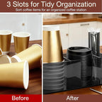 Acrylic Coffee Cup Holder for Countertop Breakroom, 3 Slots Acrylic Coffee Bar - Image 6