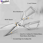 2-Piece Heavy Duty Kitchen Scissors Professional Stainless Steel Meat & Poultry - Image 3