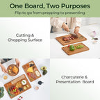 Keechee Butcher Block 2-Pcs Carbonized Bamboo Cutting Board Set - Image 3