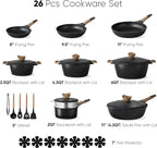 CAROTE 26PCS Pots and Pans Set Non Stick, Cookware Set Pots and Pans Induction - Image 2