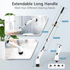 TUYU Electric Spin Scrubber, Full-Body IPX7 Waterproof Bathroom Scrubber - Image 4