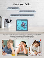 LIORQUE 60 Minute Visual Timer for Kids, Visual Countdown Timer for Classroom - Image 3