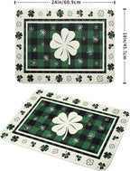 Giwawa Patrick Clovers Dish Drying Mat 18"x24" Lucky Shamrock Spring Leaf Dish - Image 2