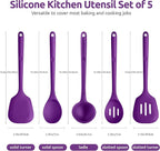 Silicone Kitchen Cooking Utensil Set: U-Taste 600ºF Heat Resistant 13.6in Extra - Image 2