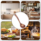Wooden Ladle, 7.87inch Soup Ladle Wooden Serving Spoon Soup Spoon Ladle - Image 6