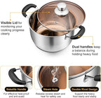 P&P CHEF 3 Qt Stockpot with Lid, Stainless Steel Cooking Stock Pot - Image 2