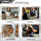 Server Apron with 3 Pockets, Waterproof Oil Waitress Waiter Half Apron - Image 6