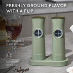 Flendy Gravity Electric Salt and Pepper Grinder Set Rechargeable, Automatic - Image 2