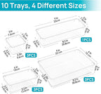 Vtopmart 10 Pcs Makeup Drawer Organizer Bins Set, 4 Size Plastic Makeup and - Image 5