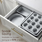 CAROTE 7-Piece Nonstick Stackable Baking Pans Set - Image 7