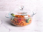 Clear Round Glass Casserole - Image 3