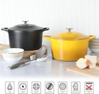 MARTHA STEWART Gatwick 7-Quart Enamel Cast Iron Dutch Oven Pot - Image 6