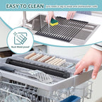 Ohuhu Roll Up Dish Racks, 16.5" L x 13" W Over The Sink Dish Drainer Drying - Image 5