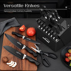 Knife Set, Amorston 21 Pieces Kitchen Knife Set - Image 3