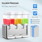 ROVSUN 14.4 Gallon/54L Commercial Beverage Dispenser Drink Dispenser, 18L X 3 - Image 4