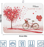Romantic Valentine's Day Dish Drying Mat - Image 2