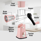Zulay Kitchen Rotary Cheese Grater 5 Blade Cheese Shredder - Image 8