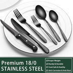 EWFEN 24-Piece Black Silverware Set - Image 5