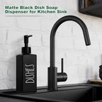 Dish Soap Dispenser, Matte Black Soap Dispenser - Image 5