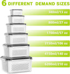 HOMETALL 6 PCS Fruit Storage Containers - Image 3