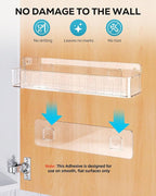 Nieifi Spice Rack Wall Mount, 4 Pack, Screw or Adhesive Installation, Spice - Image 4