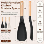 3 PACK Cooking Spatula Spoon for Nonstick Cookware, Scrape - Image 6