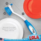 Dish Brush Scrubber for Kitchen, 36 Pack, by LOLA, Stiff Bristles & Food Scraper - Image 3