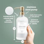 Vine Creations White Glass Soap Dispenser, 2 Pack Kitchen Soap Dispenser Set - Image 6