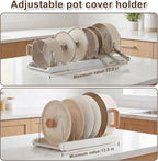 Expandable Pots and Pans Organizer Under Cabinet, 7 Stainless Steel Dividers - Image 5