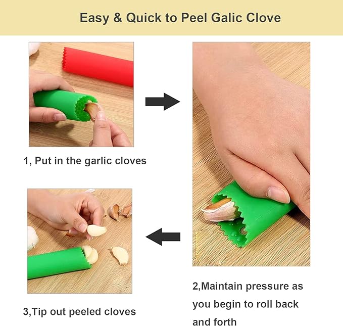Garlic Peeler Tube, Silicone Garlic Roller, Useful Kitchen Tool - Image 4