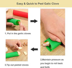 2 Set Peeler Silicone Easy Roll Tube Useful Garlic Odorfree Kitchen Tool - Image 4