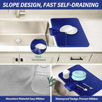 Dish Drying Mat for Kitchen Counter, - Image 4