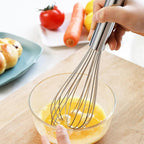 3 Pack Egg Whisk and Cooking Brush Scraper Set, Stainless Steel Wire Whisks - Image 2