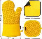 Oven Mitts and Pot Holders Sets 6pcs, Kitchen Oven Glove, High Heat Resistant - Image 2